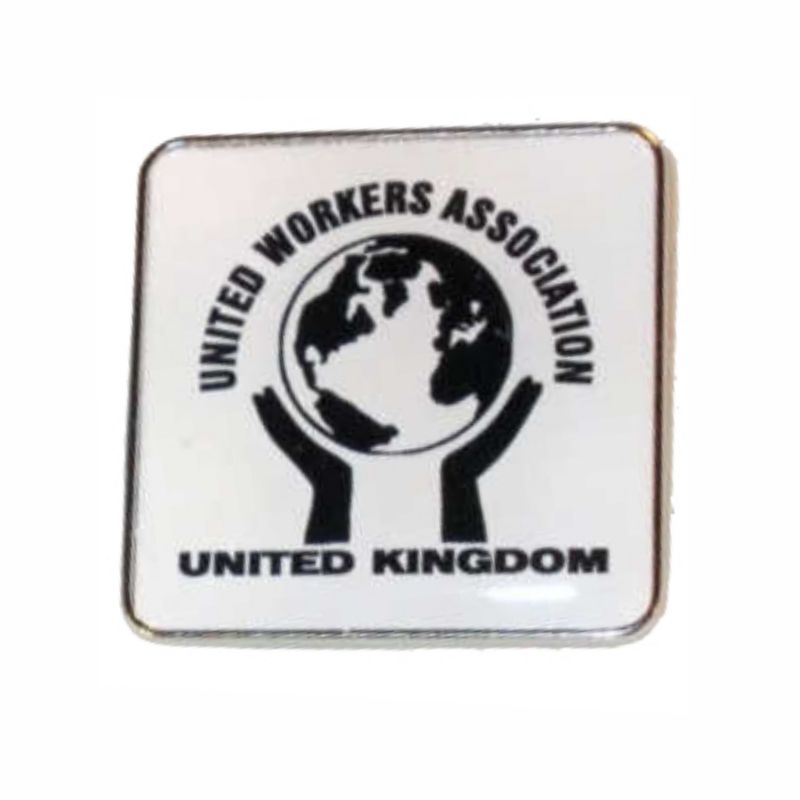 Premium Badge 33mm square silv clasp and printed dome